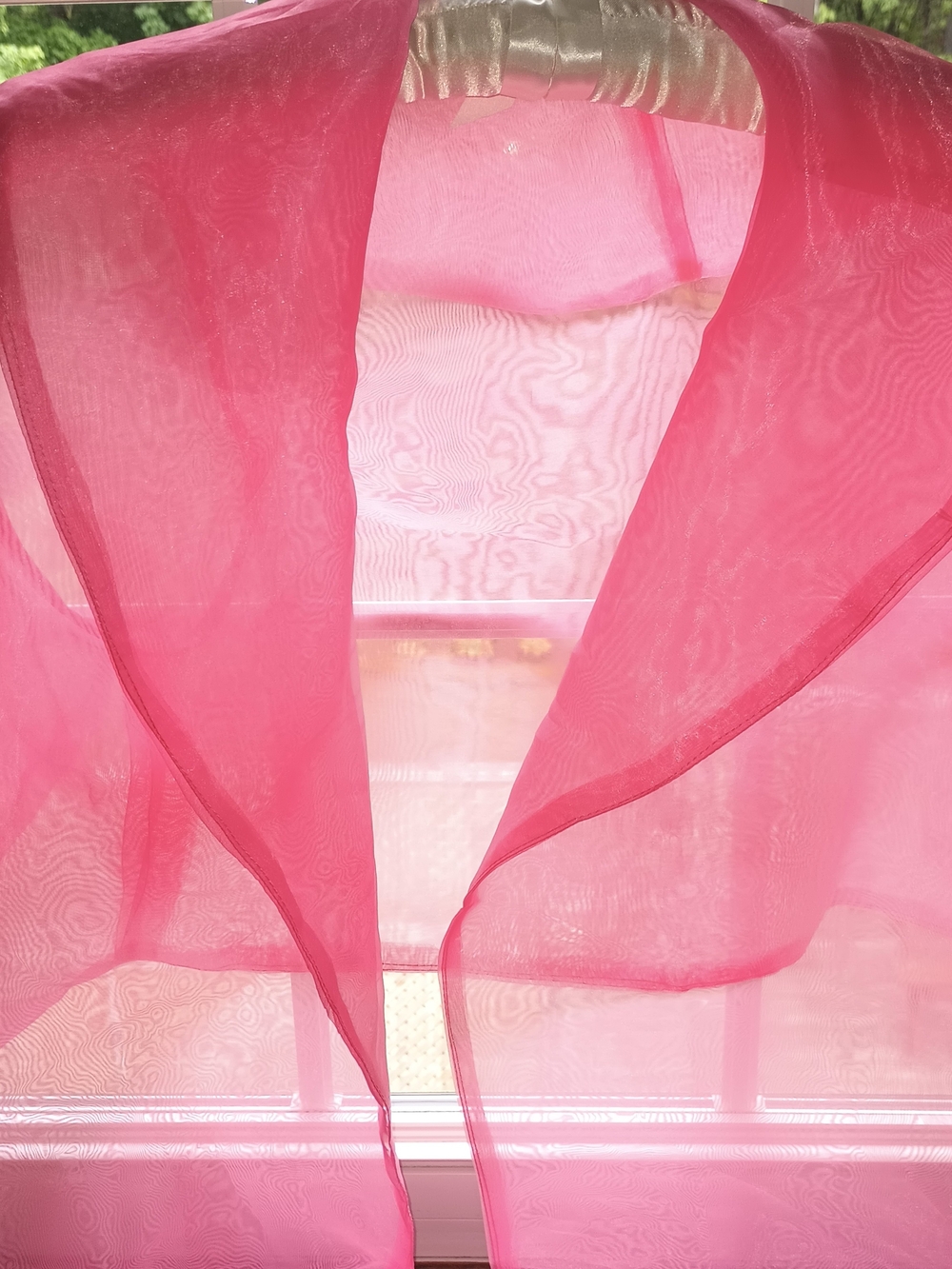 Coral/Pink Sheer Women's Scarf - Lightweight Fashion Wrap